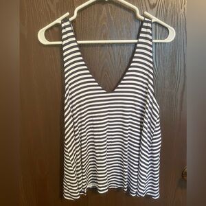 Abound blue/white stripe tank top